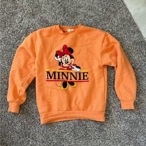 Disneyland resort orange minnie mouse pullover sweatshirt